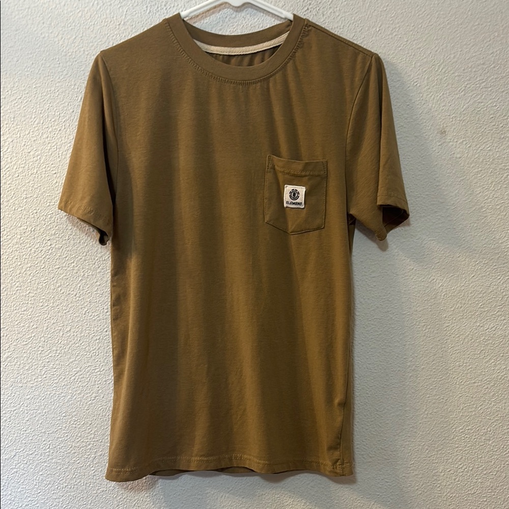 Element Brown Short Sleeve Tee Classic Crew Neck